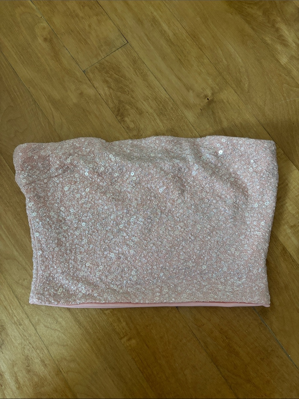 NEVER WORN Hello Molly Pink Sequin Tube Top